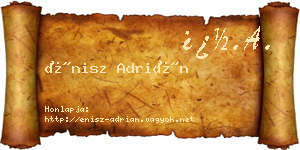 Énisz Adrián névjegykártya