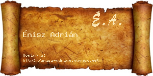 Énisz Adrián névjegykártya